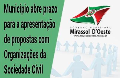 Chamamento p&uacute;blico para apresenta&ccedil;&atilde;o de propostas com Organiza&ccedil;&otilde;es da Sociedade Civil