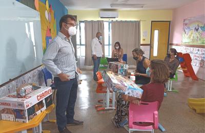 Secret&aacute;rio, gerente da Educa&ccedil;&atilde;o e vice prefeito visita escolas municipais em prepara&ccedil;&atilde;o para in&iacute;cio do ano letivo!