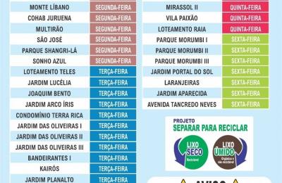 Coleta de Lixo Seco Recicl&aacute;vel