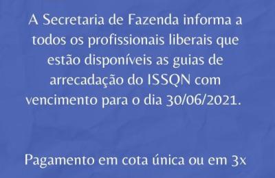 Guias de Arrecada&ccedil;&atilde;o do ISSQN