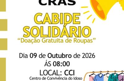 CRAS promove Cabide Solid&aacute;rio com doa&ccedil;&atilde;o gratuita de roupas em Mirassol d&rsquo;Oeste