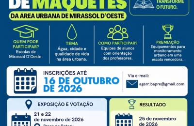 Concurso de maquetes aborda &aacute;gua e qualidade de vida em Mirassol d&rsquo;Oeste