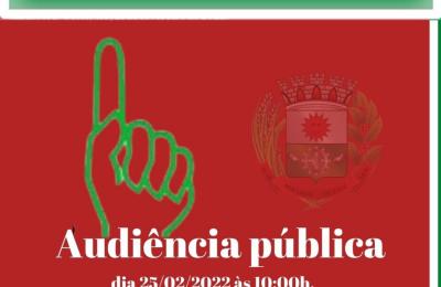 EDITAL DE AUDI&Ecirc;NCIA P&Uacute;BLICA N. 020/2022