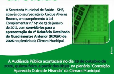 AUDI&Ecirc;NCIA P&Uacute;BLICA DA SA&Uacute;DE