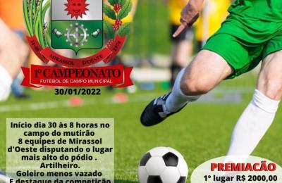 1&deg; CAMPEONATO FUTEBOL DE CAMPO MUNICIPAL