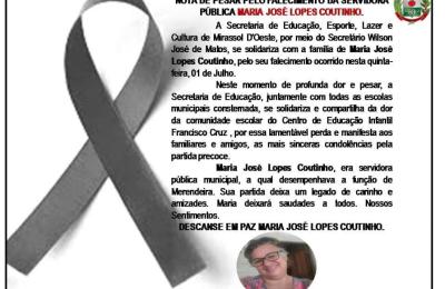 NOTA DE PESAR