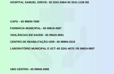 TELEFONES &Uacute;TEIS DA SA&Uacute;DE MDO.
