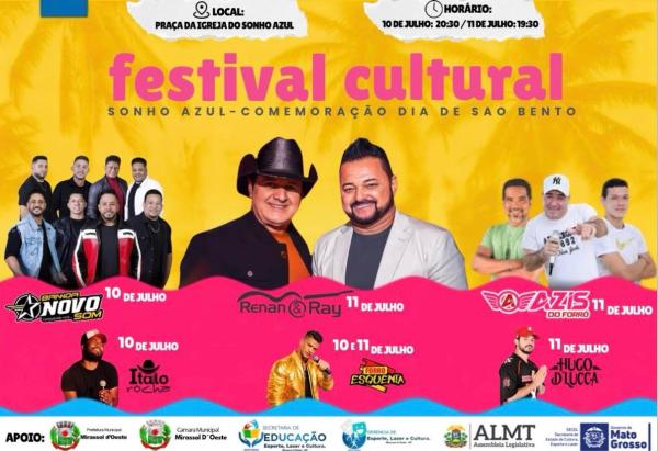 Festival Cultural Sonho Azul celebra cultura e tradi&ccedil;&atilde;o em Mirassol d&rsquo;Oeste