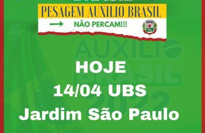 HOJE, PESAGEM AUXILIO BRASIL!!!
