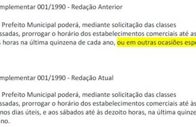 Abertura dos com&eacute;rcios em datas comemorativas.