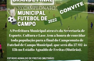 33&deg;Campeonato MUNICIPAL Futebol de Campo!!!