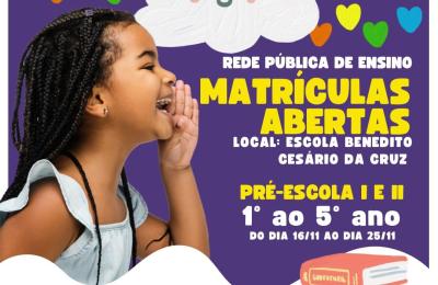 Matr&iacute;culas abertas!!!