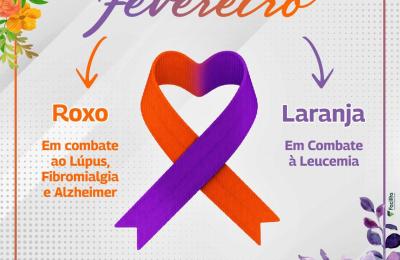 FEVEREIRO ROXO E LARANJA Conscientiza&ccedil;&atilde;o, cuidado e cuidado