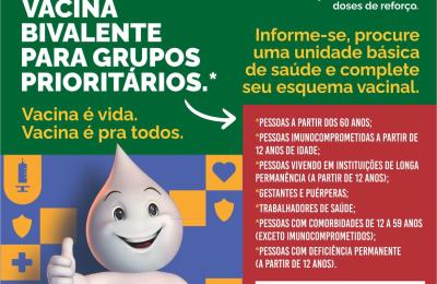 DOSE BIVALENTE COVID-19 PARA GRUPOS PRIORIT&Aacute;RIOS!