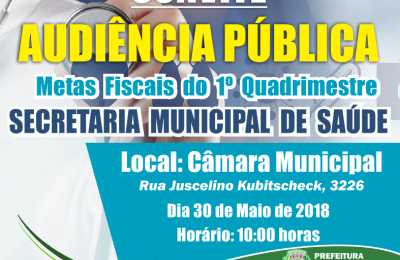 Secretaria de Sa&uacute;de apresenta relat&oacute;rio de gest&atilde;o fiscal em audi&ecirc;ncia p&uacute;blica na C&acirc;mara Municipal