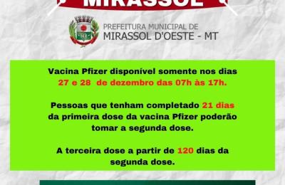 A Secretaria de Sa&uacute;de de Mirassol d&rsquo;Oeste -MT comunica que...
